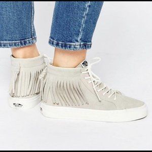 VANS Sk8-Hi Fringe Suede Moccasin Sneakers